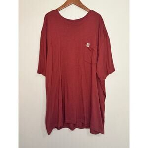 Carhartt T-Shirt Men's 4XL Regular Relaxed Fit Short Sleeve Rust 60% Cotton